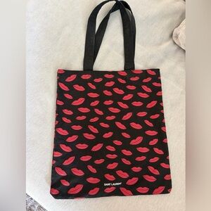 Saint Laurent Rive Droite lips tote bag